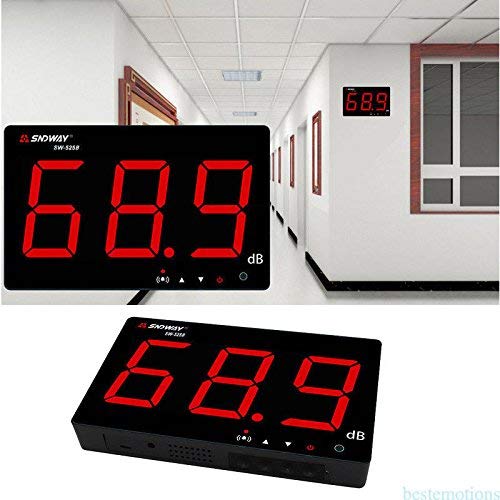 Dezibel Meter digitale Schallpegelmesser Wandmontage Noise Meter Tester Messbereich 30-130dB Genauig