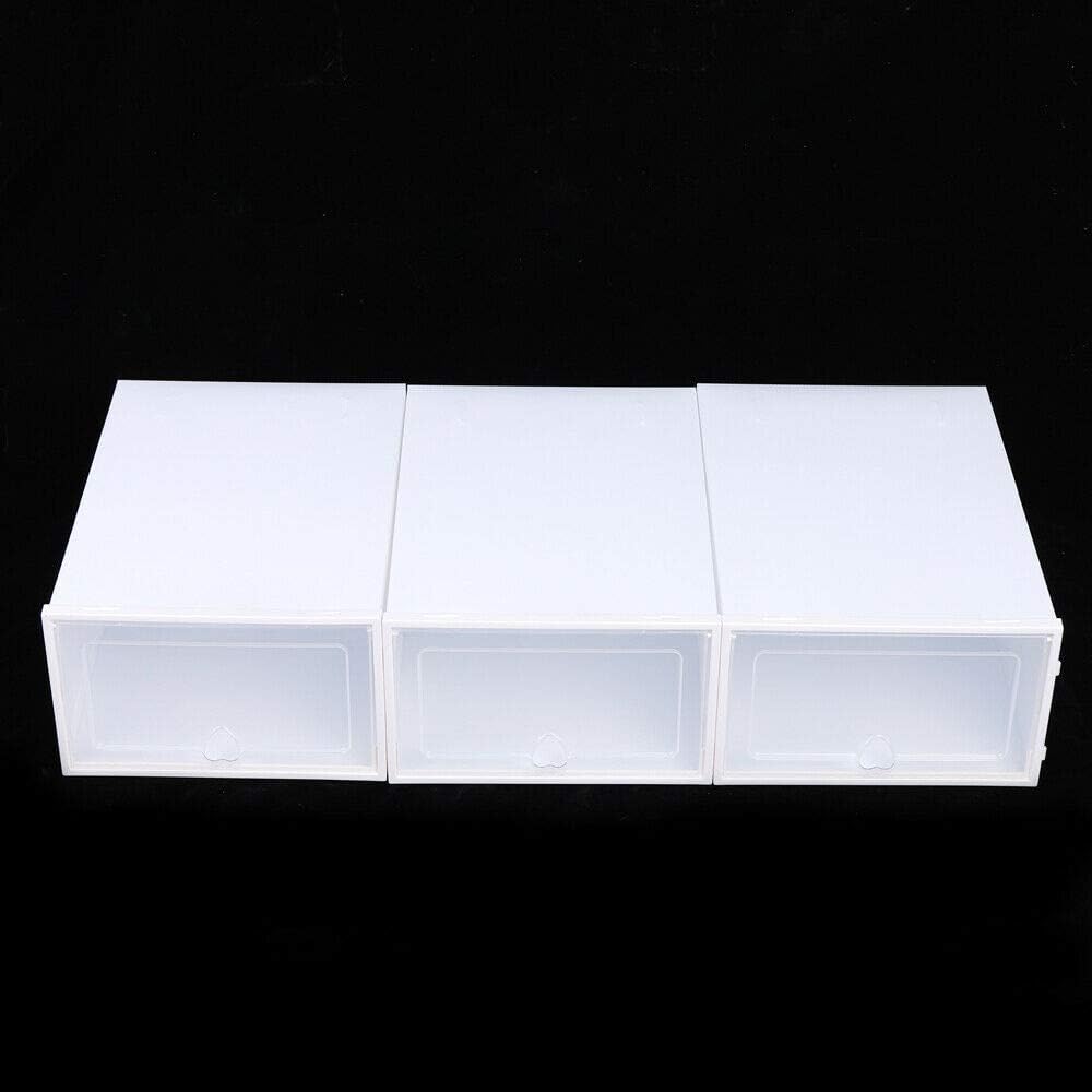 TFCFL 20x Schuhboxen Schuhbox Stapelbox Aufbewahrungsbox, stapelbar und faltbar,durchsichtig,aus Pla