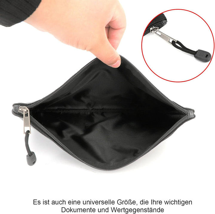 Feuerfeste Dokumententasche 34 x 25 cm, Wasserdichte Feuerbeständige Tasche, Tresor Feuerfest Geldsc