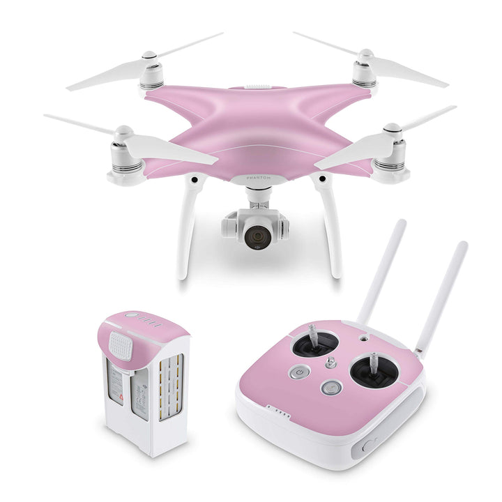 Design Aufkleber Skin Folie + Akku Skins kompatibel mit DJI Phantom 3 Solid State Pink, Solid State