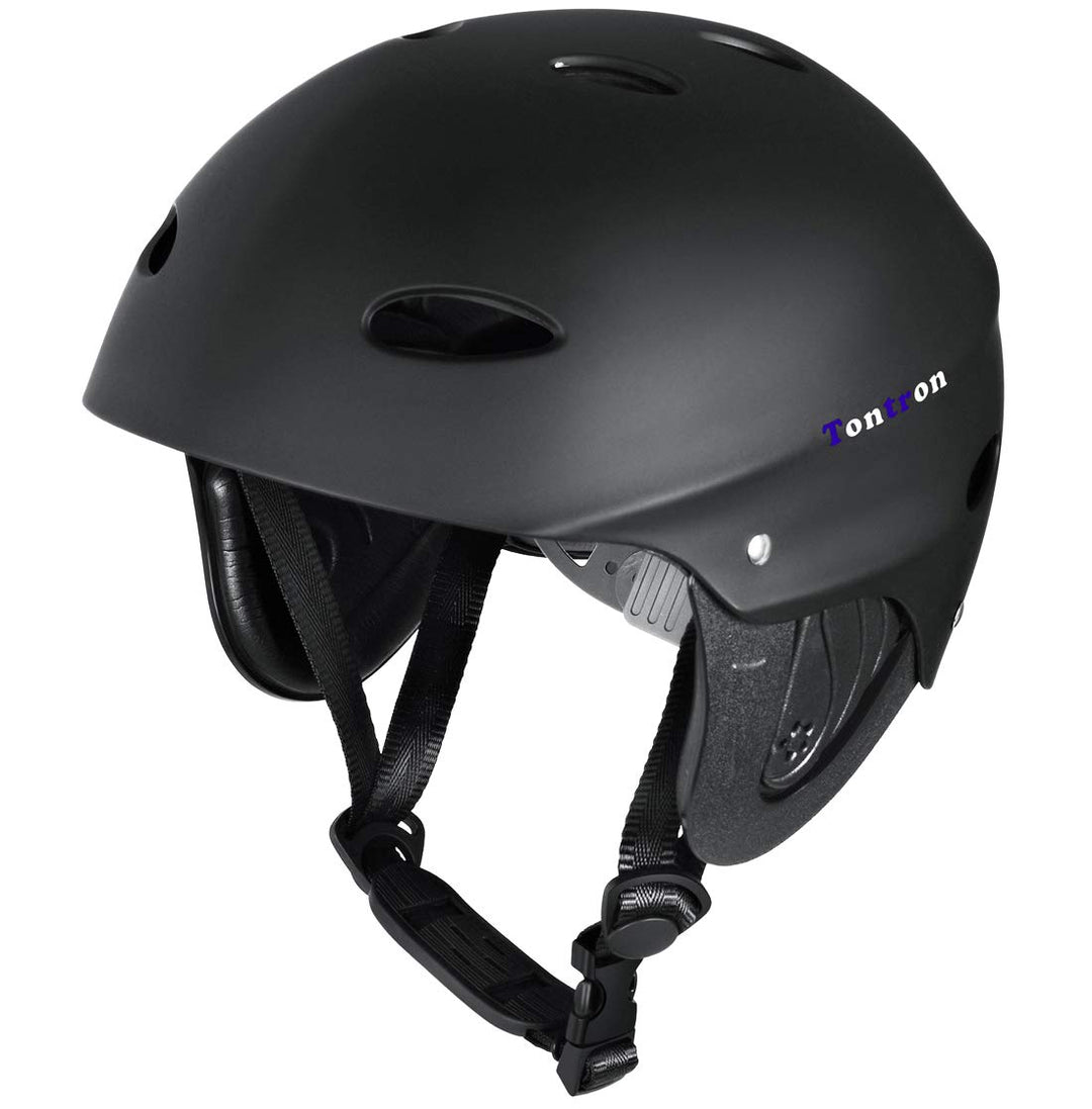 Tontron Wakeboard Kajak Kitesurf Wassersport Helm Schwarz M, Schwarz M