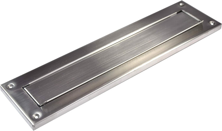 Einwurfklappe Briefeinwurf Briefklappe 100% Edelstahl 310x80 Mauerdurchwurf C4 (Edelstahl 310x80), E