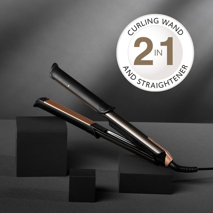 Remington ONE Glätteisen & Lockenstab [2in1 Multistyler] Glätt-/ Lockenmodus mit zuschaltbarer behei
