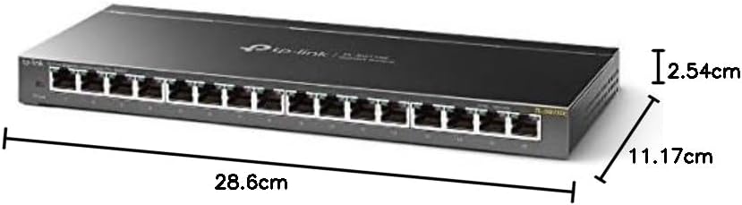 TP-Link TL-SG116E 16-Ports Gigabit Easy Smart Managed Netzwerk Switch(Gigabit-RJ45-Ports, Metallgehä