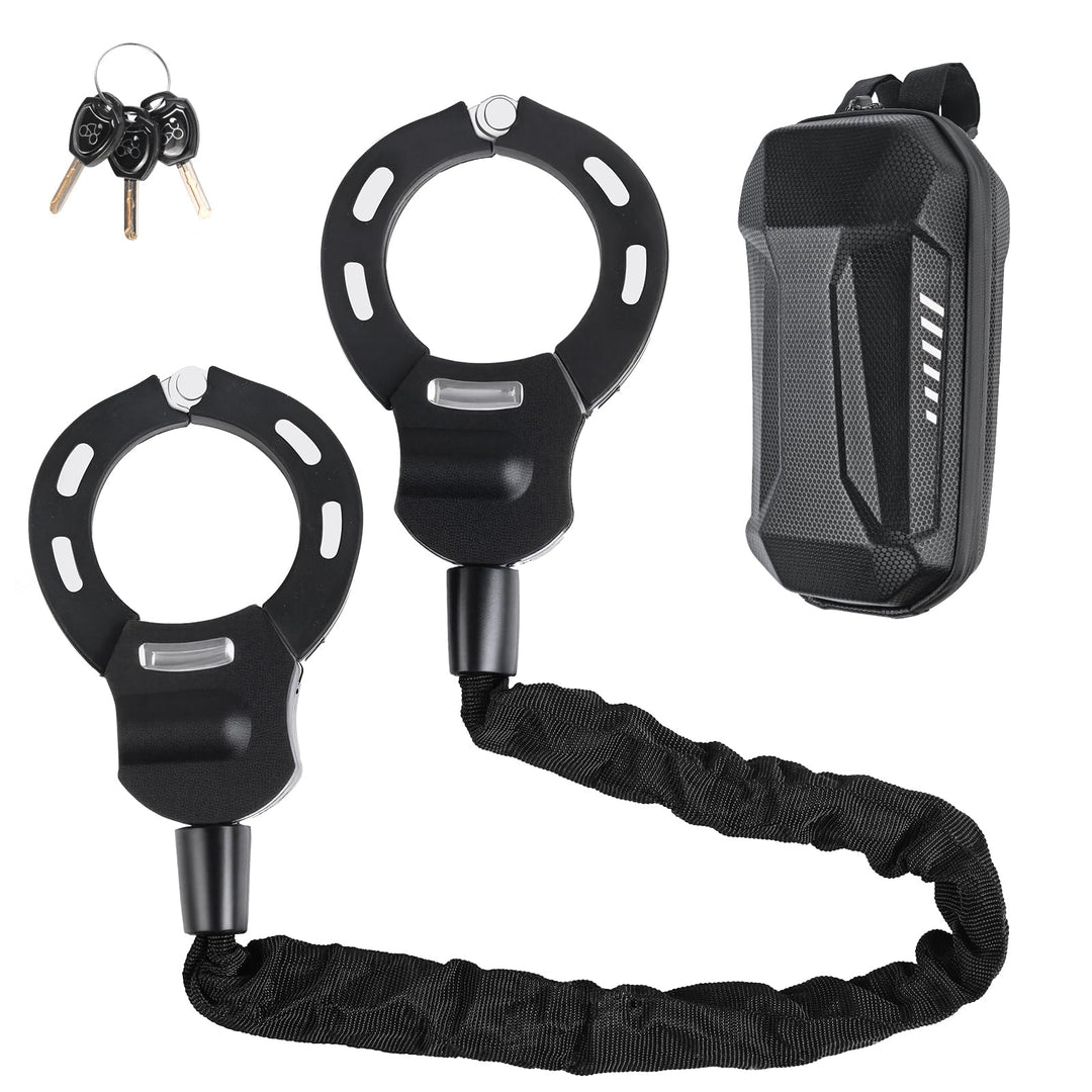 E Scooter Schloss, Handschellenschloss mit Schlüssel & wasserdichter Tasche, Schloss für E Scooter,