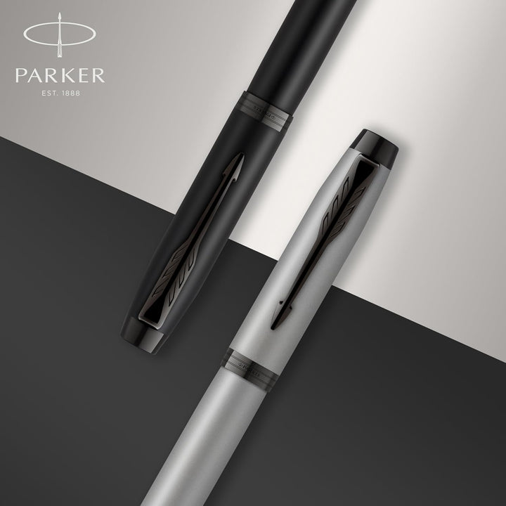 Parker IM Tintenroller , Dark Espresso , feine Spitze , Schwarz , Geschenkbox Tintenroller Dark Espr