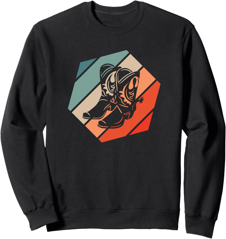 Cowboy Stiefel Retro Style Vintage Sweatshirt