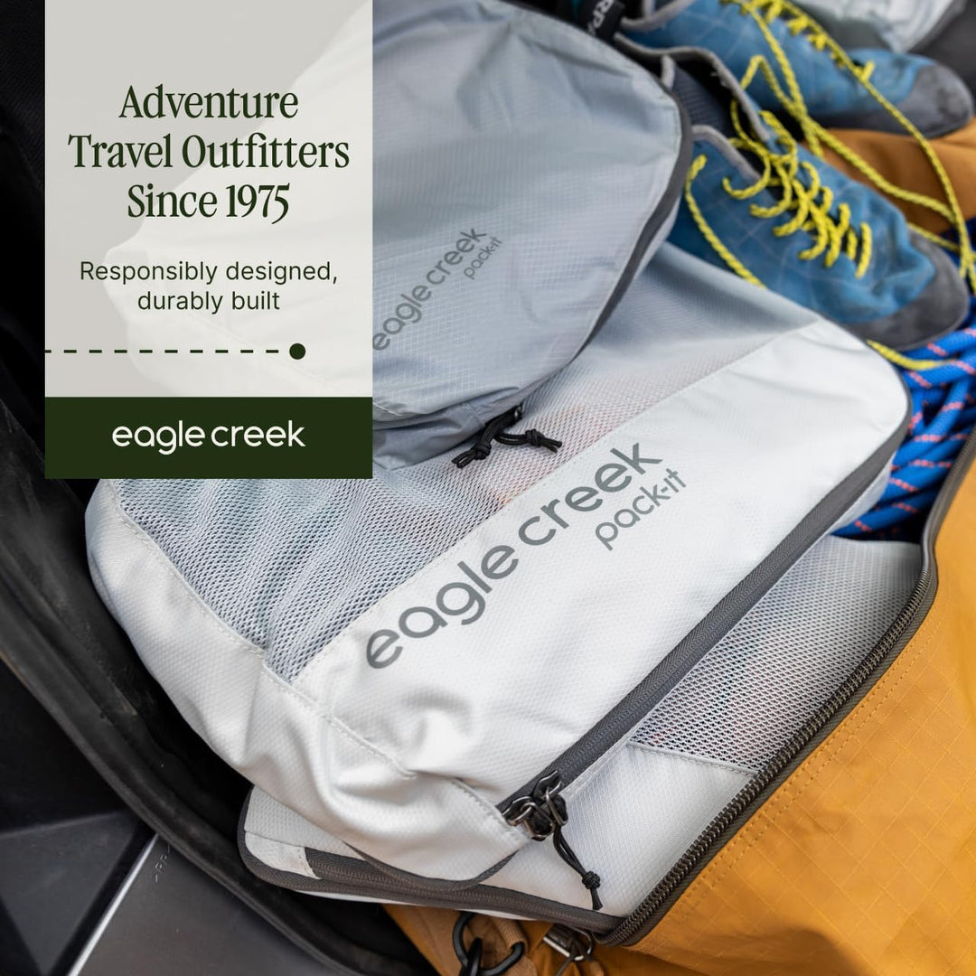 Eagle Creek Pack-It Reveal Packwürfel Set XS/S/M I 3er Set mit Mesh-Sichtfenster I Für Kofferorganis