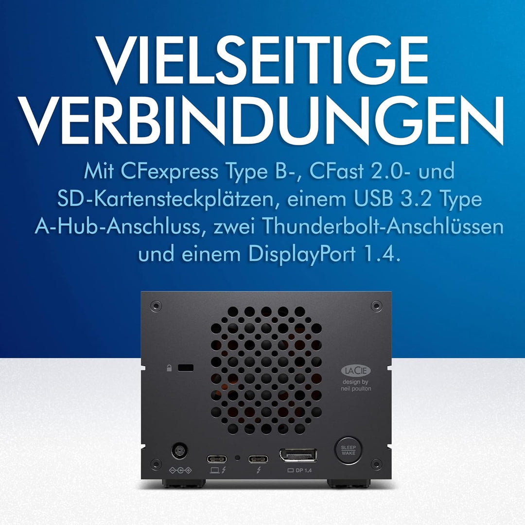 LaCie 2big Dock Thunderbolt 3 28TB externe Festplatte, 3.5 Zoll, Thunderbolt 3, RAID 1, 2, USB-C + C