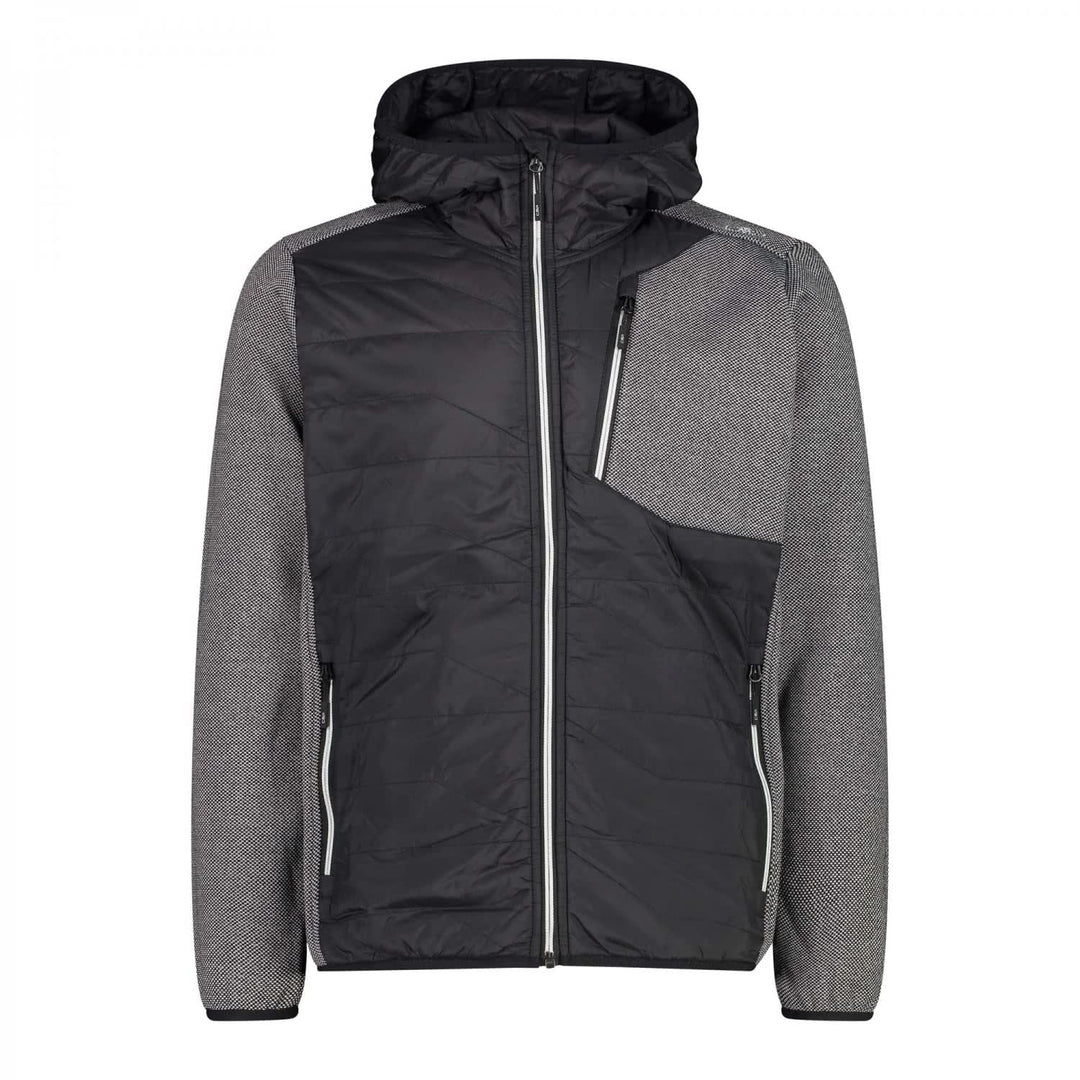 CMP Herren Hybrid Hoodie Jacke, Nero, 46