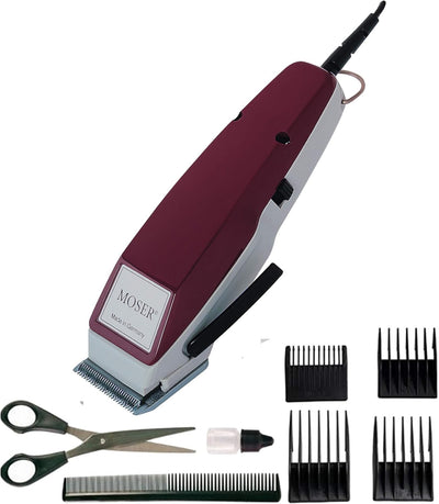 Moser 1400 Haarschneider für Männer, clipper, mit Kabel, mit Zubehör, mit 5 arretierbaren Positionen