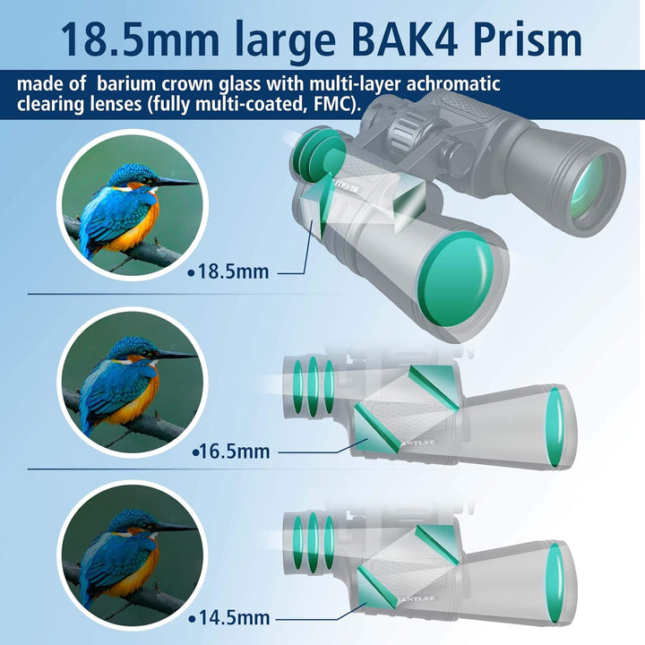 UncleHu® 20x50 Hochleistungs-Fernglas für Erwachsene mit wenig Licht Nachtsicht, kompaktes wasserdic
