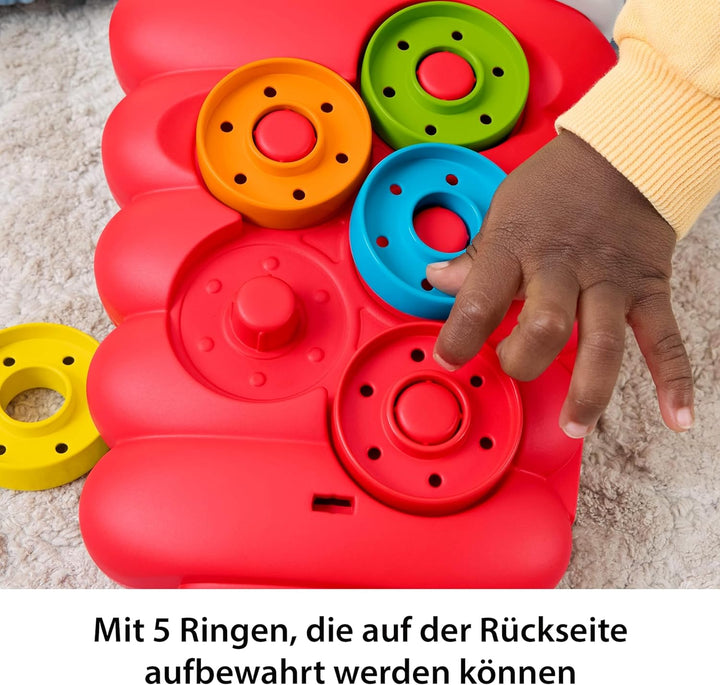 Fisher-Price Baby- und Kleinkindspielzeug, Rutschspass Farbring Pyramide, Aktivität mit Münzen zur s