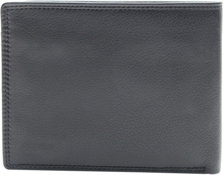 Esquire Duo Geldbörse Leder 12,5 cm Schwarz, Schwarz