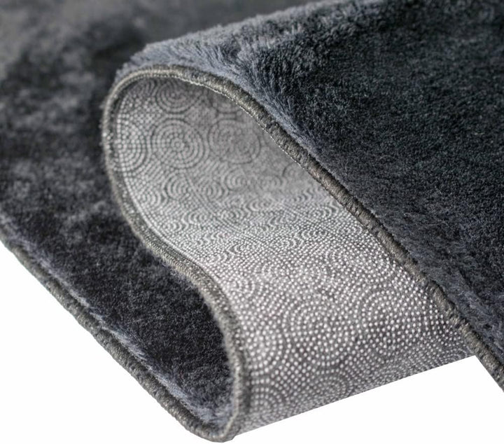 Teppich-Traum Badezimmerteppich mit weichem Flor | Badezimmer Flokati waschbar | in schwarz, Grösse