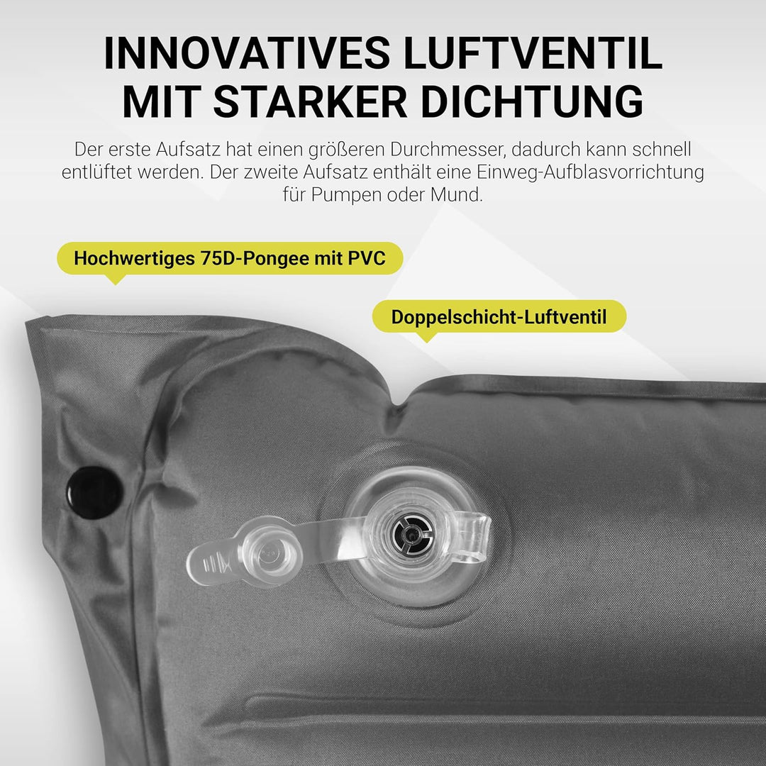 MSPORTS Camping Isomatte Premium, Schlafmatte Ultraleichte Isomatte für Outdoor mit Fusspresse Pumpe