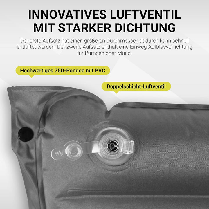 MSPORTS Camping Isomatte Premium, Schlafmatte Ultraleichte Isomatte für Outdoor mit Fusspresse Pumpe
