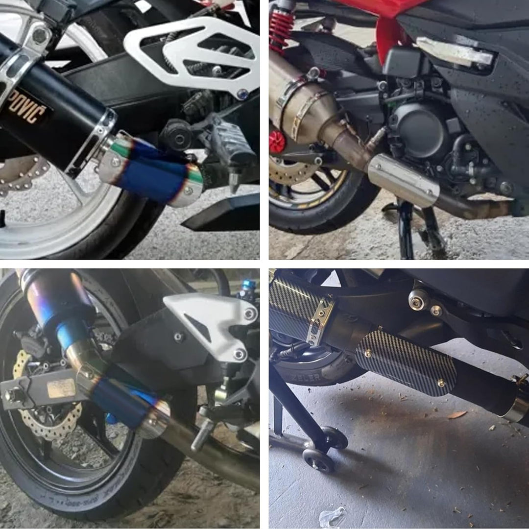 Auspuff-Hitzeschild, Schalldämpfer, Rohr-Hitzeschutz, Schutzschutz, Kohlefaser, Edelstahl (D), D