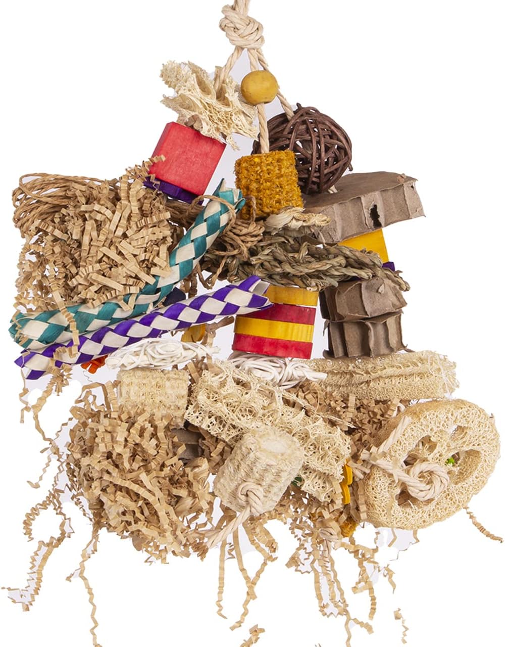 HappyBird | Shred Clutter | Happy Nature Schredderspielzeug - Sittich, kleine Papageien, Knabberspie