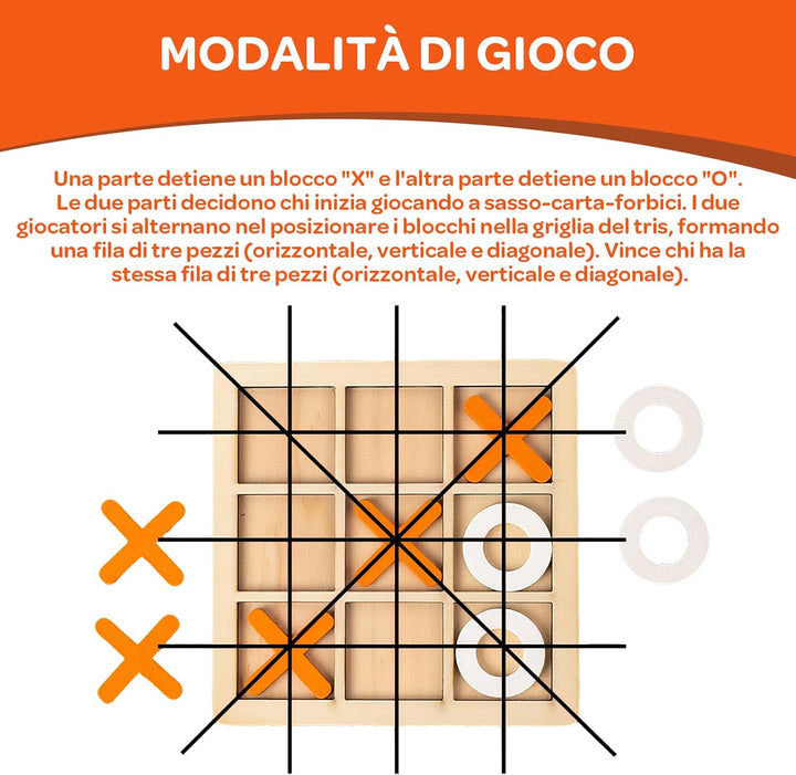 Kindergeburtstags Gadget, 20 Stück Mini-Tic-Tac-Toe-Brett aus Holz für Kinder Spieltisch aus Holz Xo