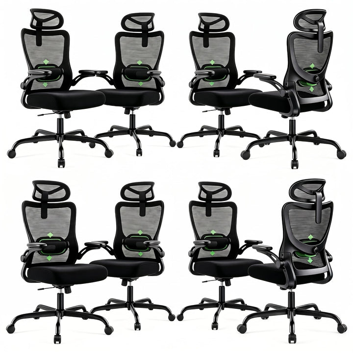 Marsail Bürostuhl Ergonomisch Schreibtischstuhl: Ergonomischer Bürostuhl mit 2D-Kopfstütze, 2D-Lende