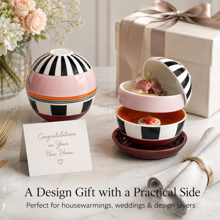 Villeroy &amp; Boch - La petite Boule memphis, Geschirrset Porzellan, Schalenset, 5 tlg. Servier Set, 14