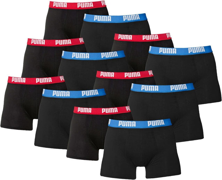PUMA Herren Basic Boxer Unterwäsche, Red/Blue, XXL