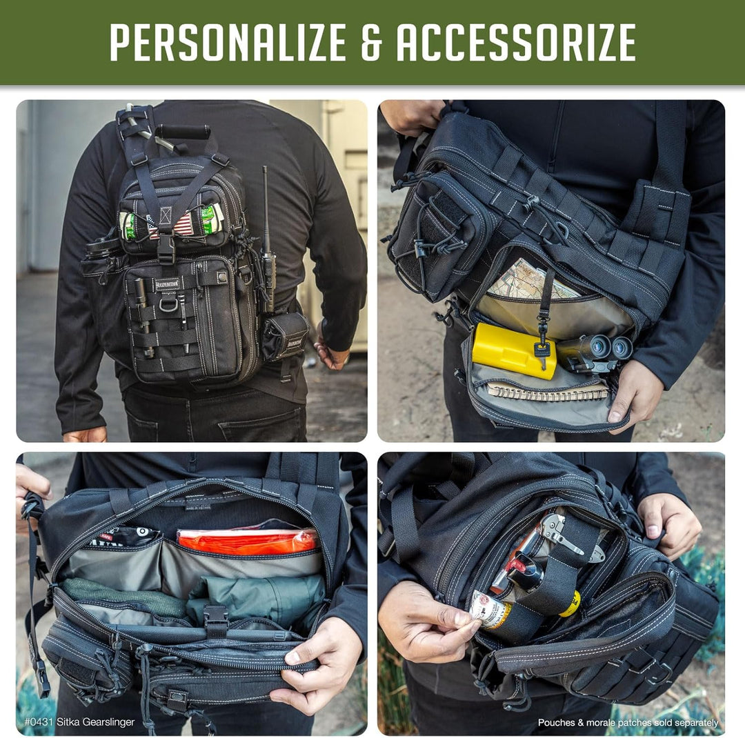 Maxpedition Gearslinger Sitka, 10 liters Schwarz, Schwarz