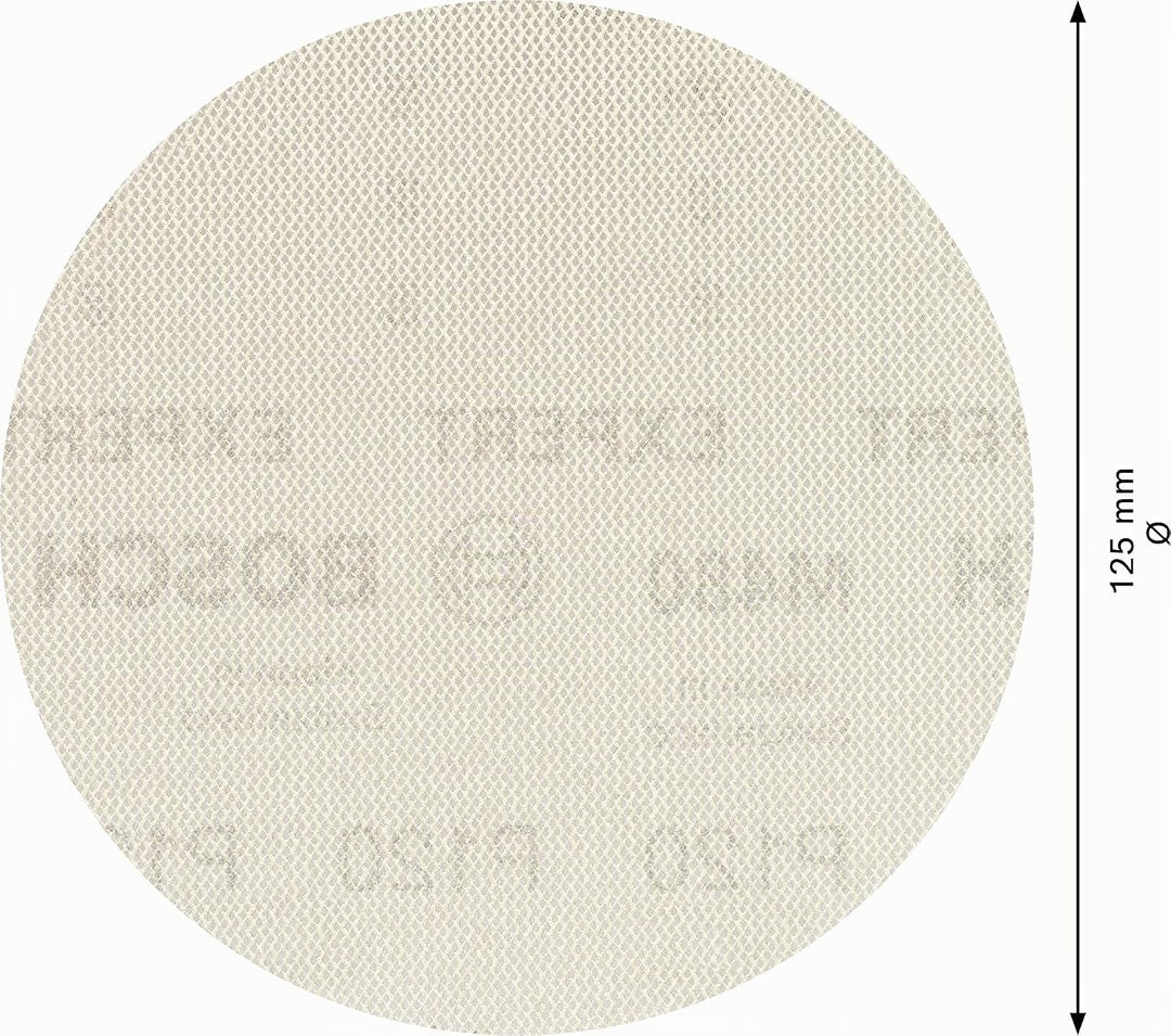 Bosch Professional 50x Expert M480 Schleifnetz (für Hartholz, Farbe auf Holz, Ø 125 mm, Körnung 120,