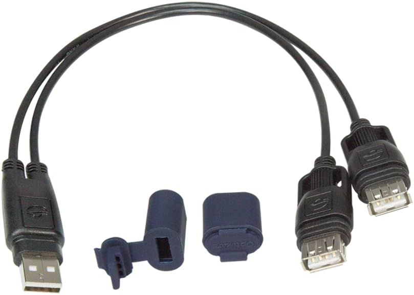 TecMate OptiMATE CABLE O-110, USB Y-Splitter, mit witterungsbeständigem Anschlusssystem OptiMATE USB