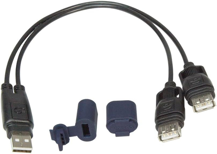 TecMate OptiMATE CABLE O-110, USB Y-Splitter, mit witterungsbeständigem Anschlusssystem OptiMATE USB