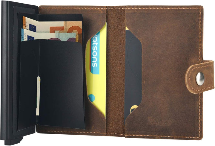 Premium Herren Portmonee RFID Schutz Kartenetui Business Geldbörse feinstes A++ Echtleder mogdi Nano