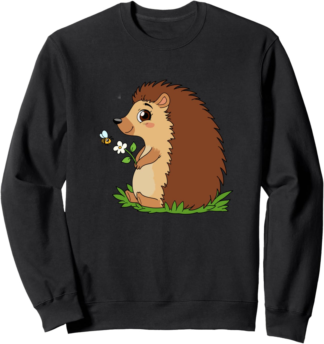 Blumen Biene und Igel Geschenk Sweatshirt