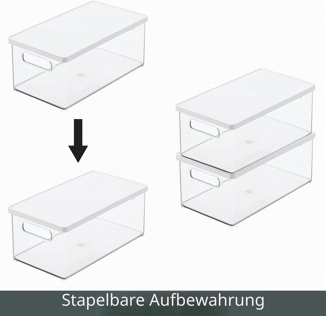 mDesign 4er-Set Kosmetik Organizer – praktische Kosmetikaufbewahrung aus Kunststoff mit abnehmbarem