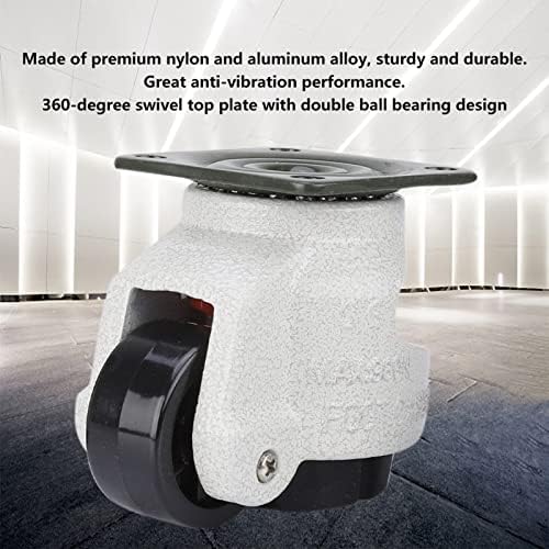 FTVOGUE Schwenkräder 4Stück 1.5"Retractable Leveling Caster Industriemaschine Schwenkrolle 330lbs Ka