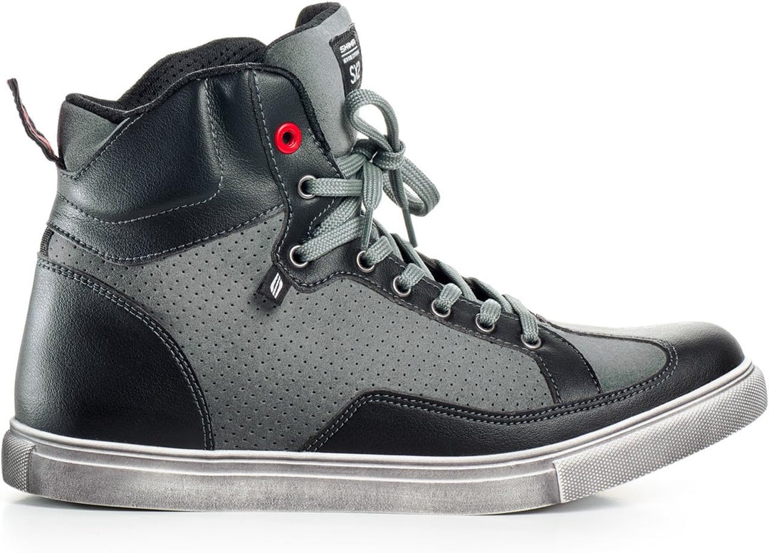 SHIMA SX-2 Motorradschuhe für Herren | Leder, Atmungsaktiv, Verstärkte Strassenreitschuhe mit Knöche