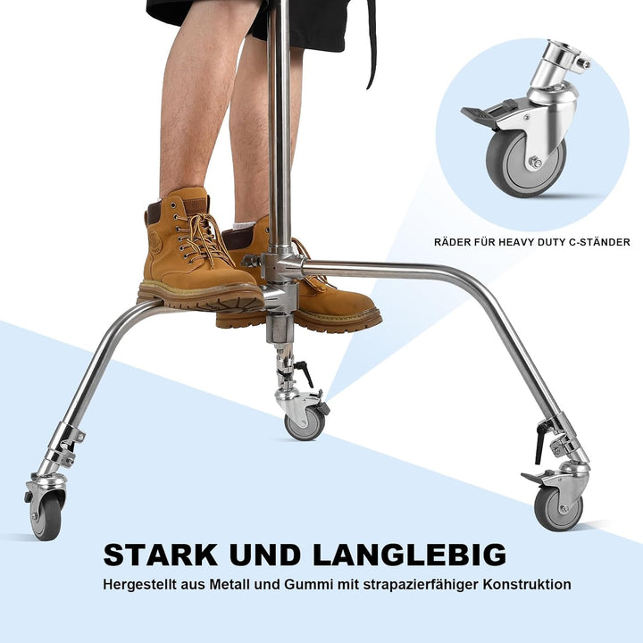 Soonpho 3 Stück Stativrollen C Stand Rollen für Stativ Wheels Stativ Wheels C Ständer Professional L