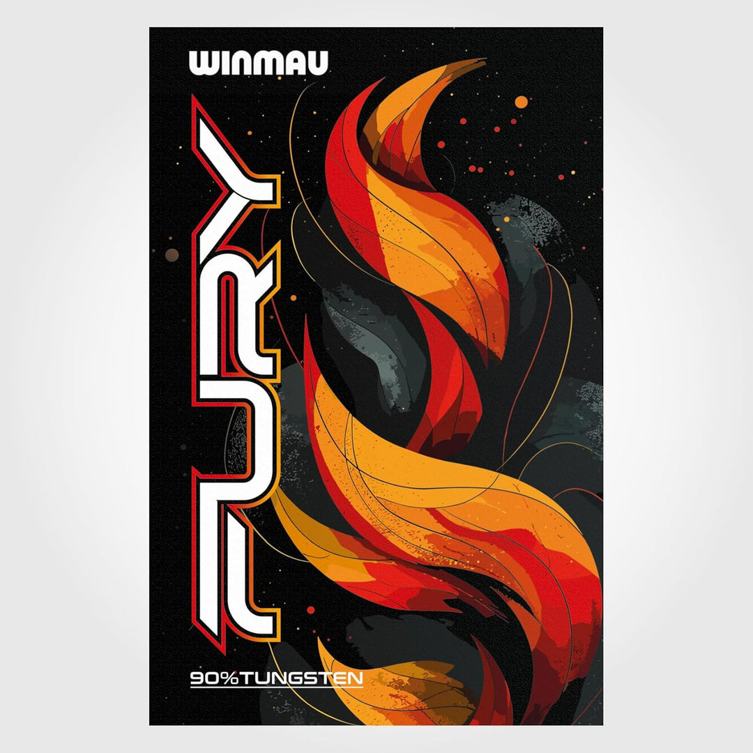 WINMAU Fury 24 Gramm Profi Wolfram Steeltip Dartpfeile Set mit Flights und Schäfte