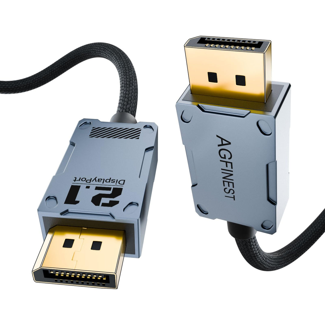 AGFINEST 8k DisplayPort 2.1 Kabel 80Gbps, Ultra-high Bit Rate DP Kabel UHBR20 HDR10+ DSC1.2a 16k 60H