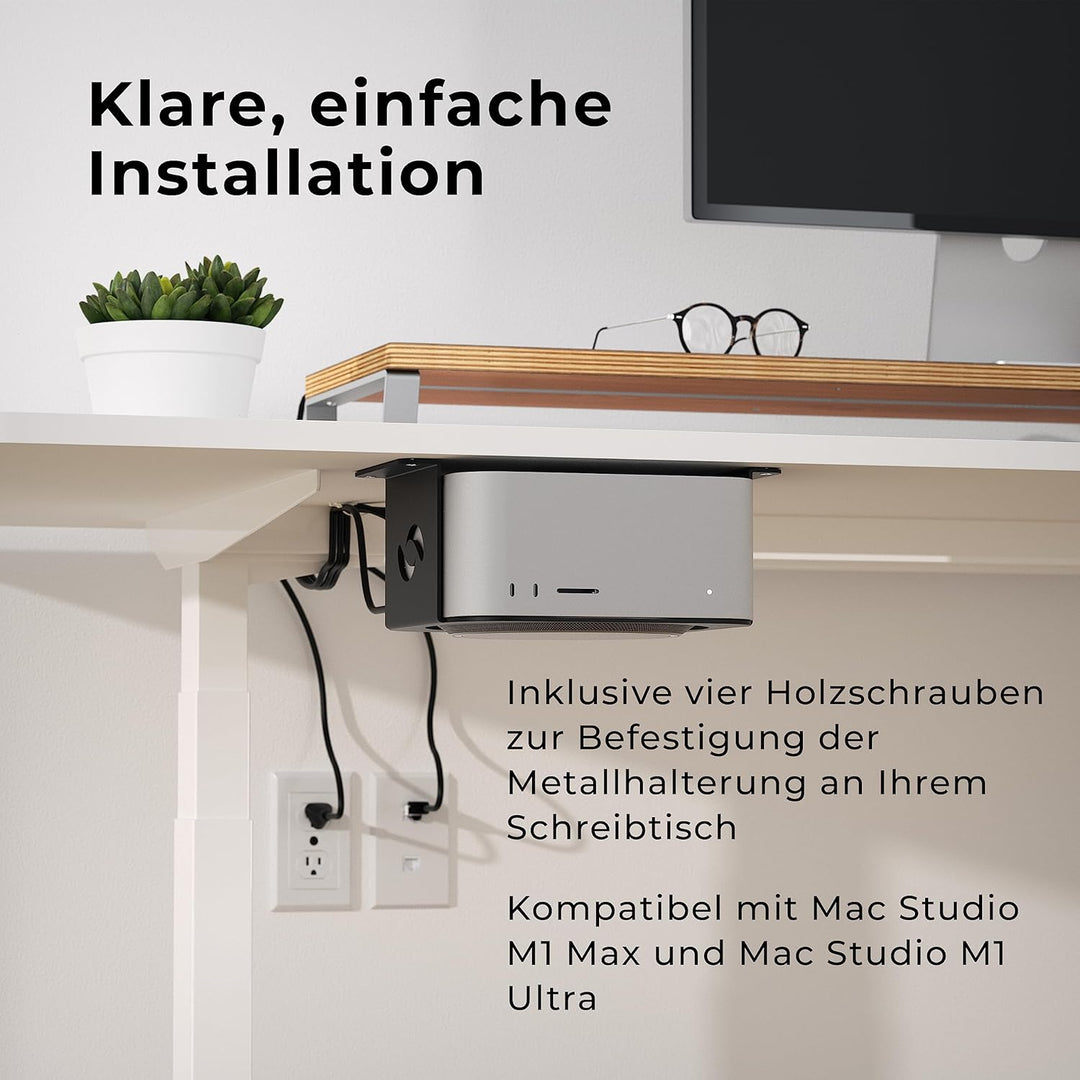 HumanCentric Untertischhalterung kompatibel mit Mac Studio Mount sichern oder verstecken Sie Ihr Mac