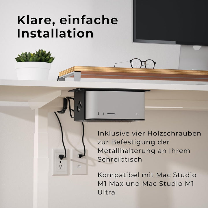 HumanCentric Untertischhalterung kompatibel mit Mac Studio Mount sichern oder verstecken Sie Ihr Mac