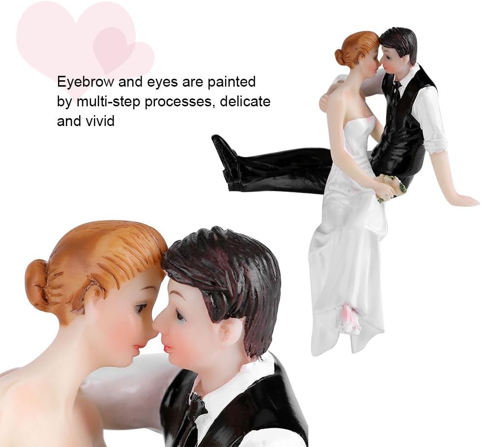 Brautpaar Liebespaar Figuren, Hochzeitstorte Figuren, Paar Braut und Bräutigam Harz Figur Lustige De