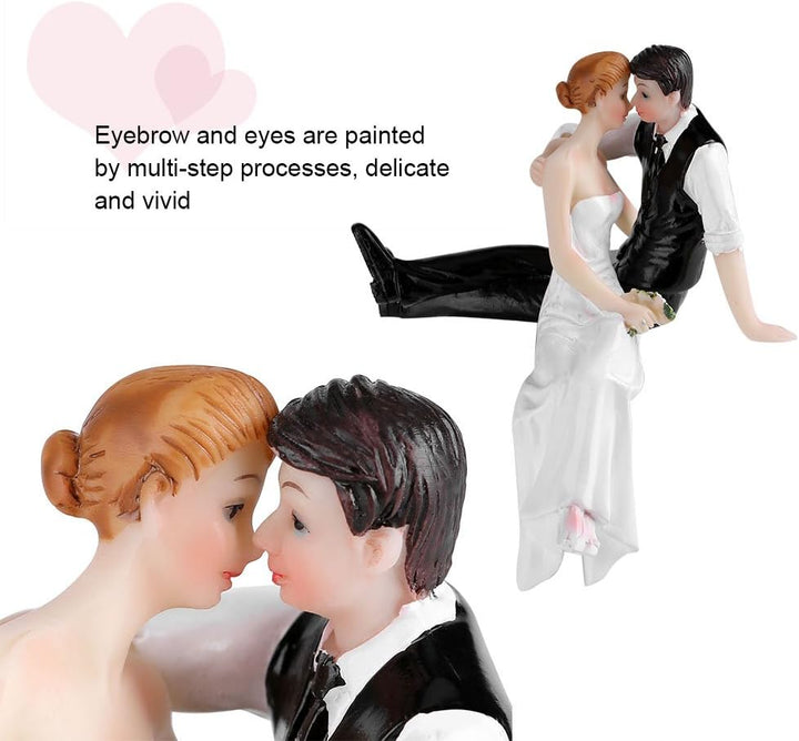 Brautpaar Liebespaar Figuren, Hochzeitstorte Figuren, Paar Braut und Bräutigam Harz Figur Lustige De