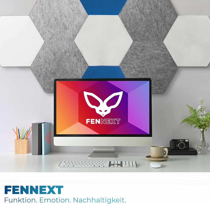 FENNEXT® Schallabsorber Wand - Akustikbild - Schallschutz aus hochwertigem Akustik-Vlies für Gaming,