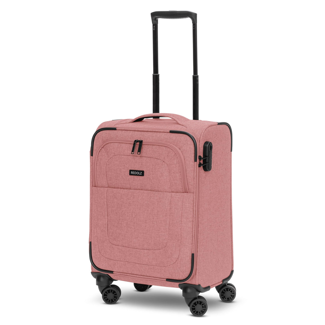 REDOLZ Cabin Weichschalen Kabinen-Koffer | Leichter Trolley mit 4 Doppelrollen für Damen & Herren 37