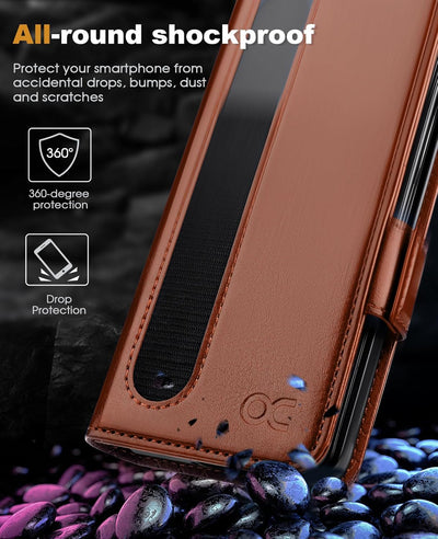 OCASE Aktualisierte Version Hülle Samsung Galaxy Z Fold 5 5G Handyhülle [mit S Pen Halter] [Vorderse