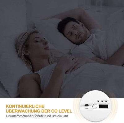 Kohlenmonoxid Warnmelder LCD Anzeige CO Melder 85Db Alarm Kohlenmonoxidsensor Kohlenmonoxid Melder m