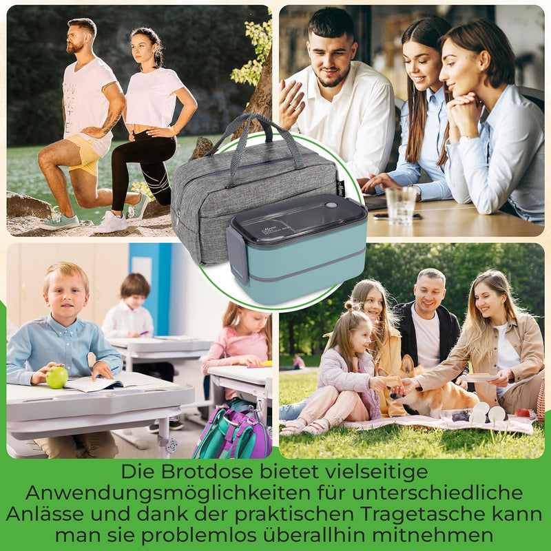 Premium Lunchbox erwachsene Bento box edelstahl Brotdose kinder mit fächern Brotdose erwachsene kind