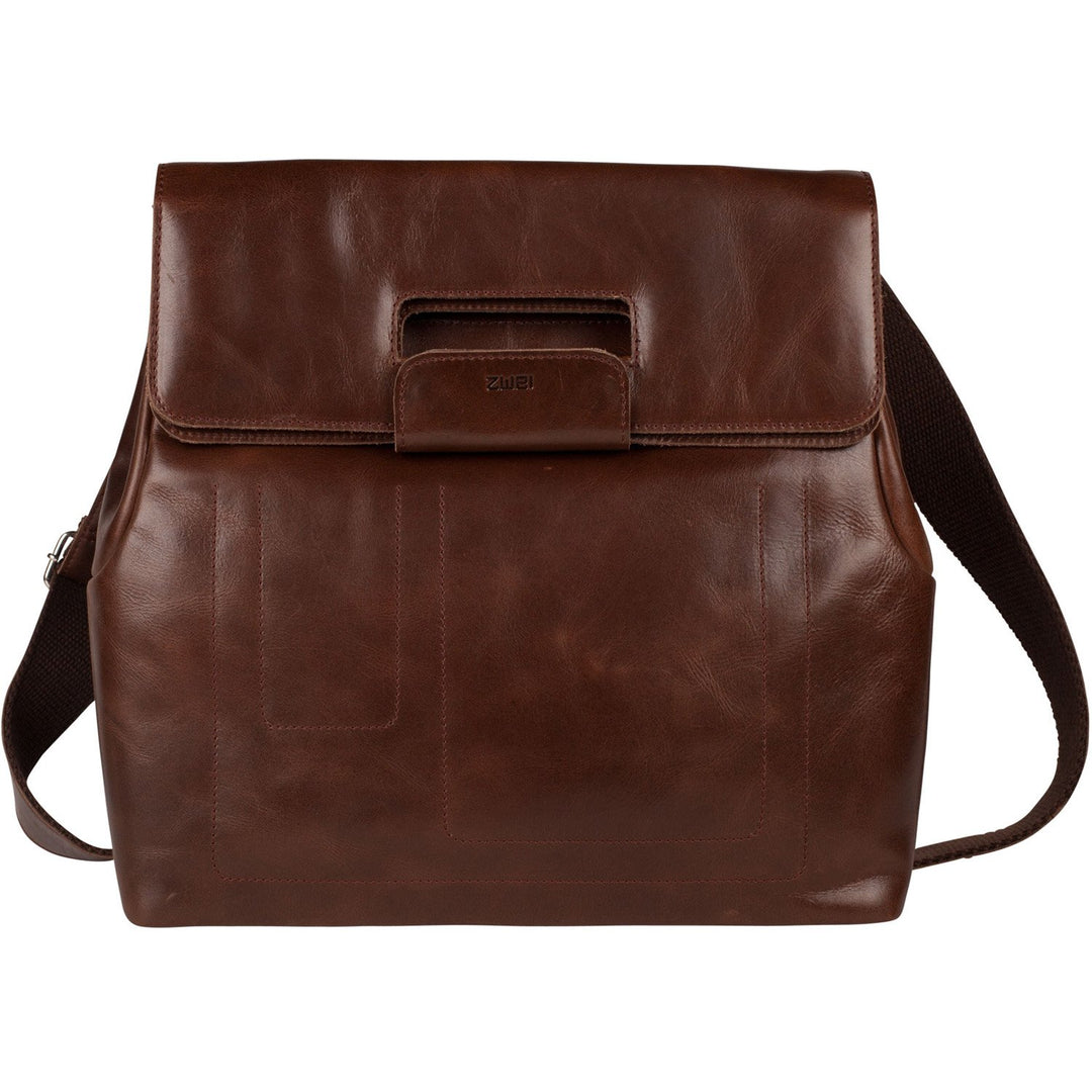 Zwei Phil PH12 Schultertasche Leder, brown cinturon