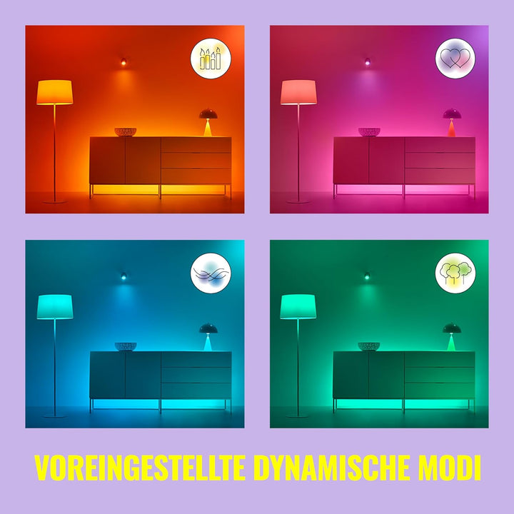 WiZ E14 LED Lampe Tunable White & Color, dimmbar, 40W, 16 Mio. Farben, smarte Steuerung per App/Stim